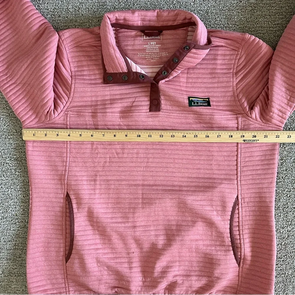 LL Bean Airlight Knit Pullover Size Large Petite - Picture 3 of 6